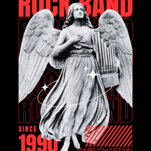 Holy Angel Rockband Tshirt design